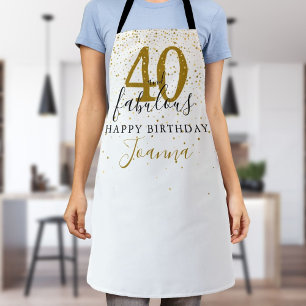 40 und Fantastisch Geburtstag Elegant Gold und Sch Schürze