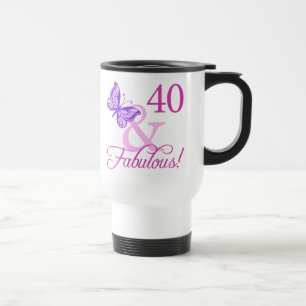 40 und Fantastische Geburtstagsgeschenke (Pflaume) Reisebecher