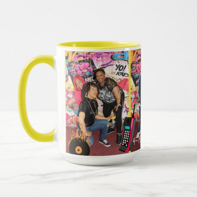 40 und Fly|Hip HopfenThemed personalisierte Tasse (Links)