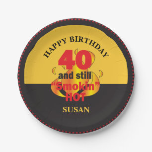 40 und noch Smokin heißer   40. Geburtstag Pappteller