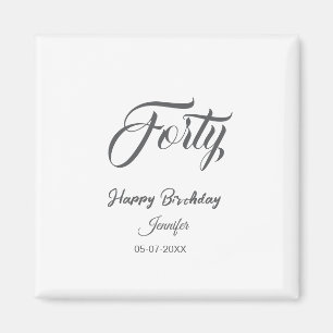 40. vierzigster Buchstabe Geburtstag Name Datum Ja Magnet