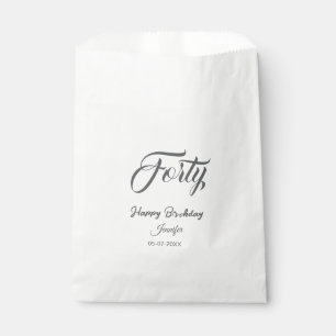 40. vierzigster BuchstabeGeburtstag Name Datum Jah Geschenktütchen