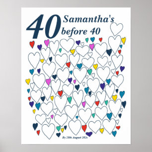 40 vor dem Drehen der 40 Eimer-Liste Poster