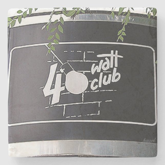 40 Watt Athens, Athen Georgien, 40 Watt Steinuntersetzer (Vorderseite)