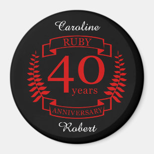 40. Wedding ANNIVERSARY RUBY Magnet