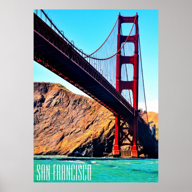 40 X 55 LEINWAND GLOSS GOLDEN GATE BRIDGE POSTER (Vorne)