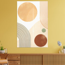 40" x 60" Boho-Abstrakt-Kunstdruck auf Leinwand