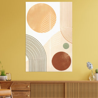 40" x 60" Boho-Abstrakt-Kunstdruck auf Leinwand