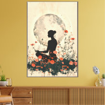 40" x 60" Yoga Illustration für digitale Kunst wra