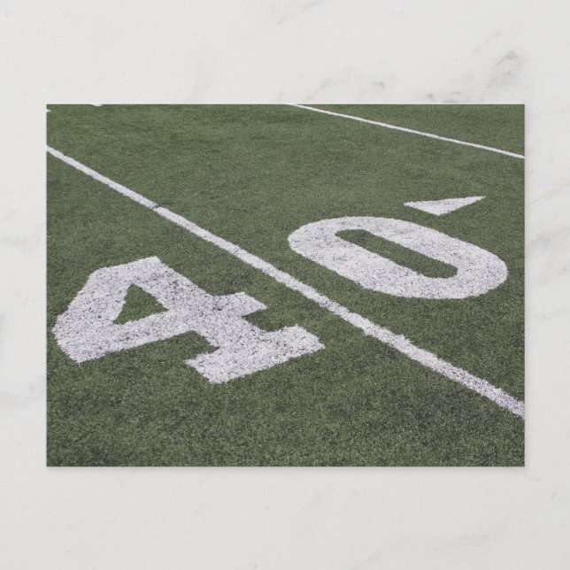 40 Yard-Line-Postkarte Postkarte (Vorderseite)
