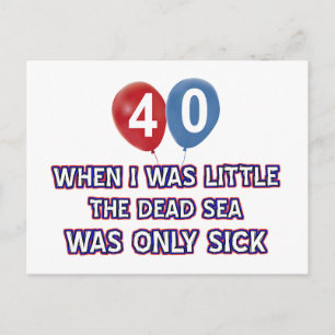40 year old dead sea birthday designs postkarte