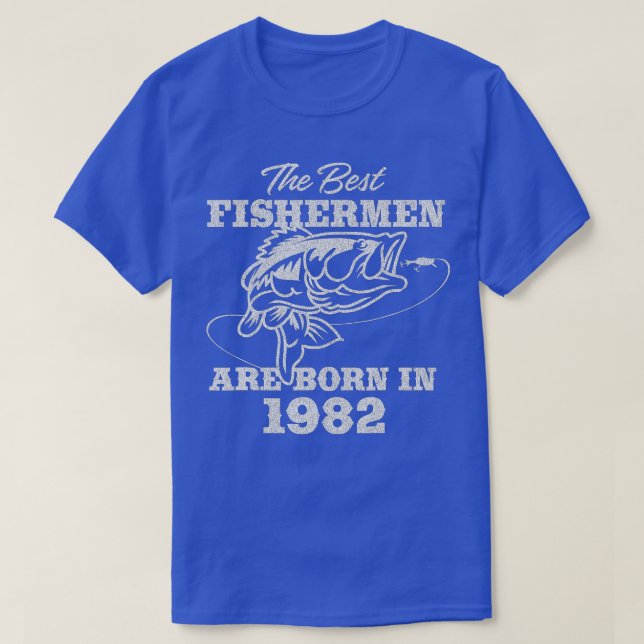 40 Year Old Fisherman_ Fishing 1982 40th Birthday  T-Shirt (Design vorne)