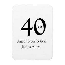 40 years aged to perfection birthday name simple  magnet