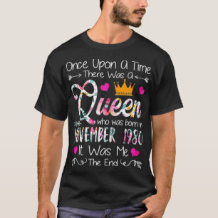 40 Years Birthday Girls 40th Birthday Queen Novemb T-Shirt
