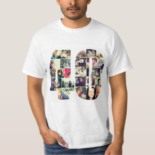40 Zahlen Foto Collage T-Shirt