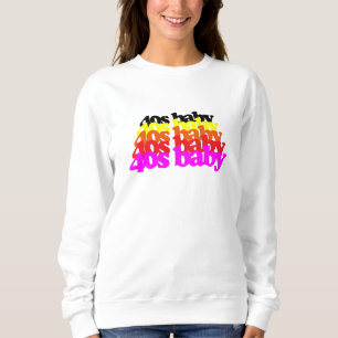 40er Baby Retro Farbige Typografie 40. Geburtstag Sweatshirt