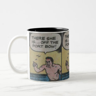 40er Jahre Vintage Comic Zweifarbige Tasse