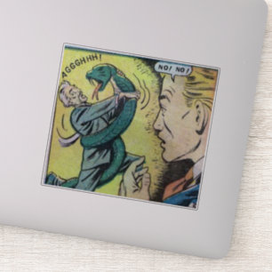 40er Jahre Vintager Horror Comicen im goldenen Zei Aufkleber