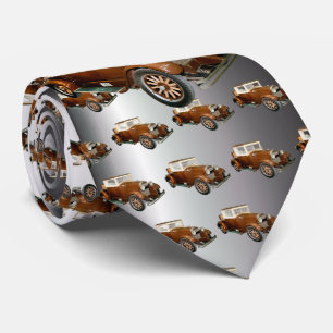40s Vintages Automobil - Transport Krawatte