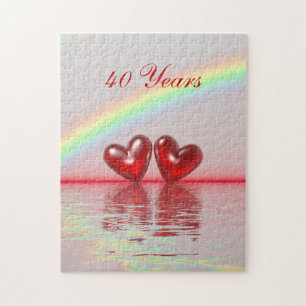40th Anniversary Ruby Hearts Puzzle