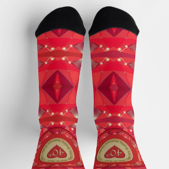 40th Anniversary Ruby  Socken (Oben)