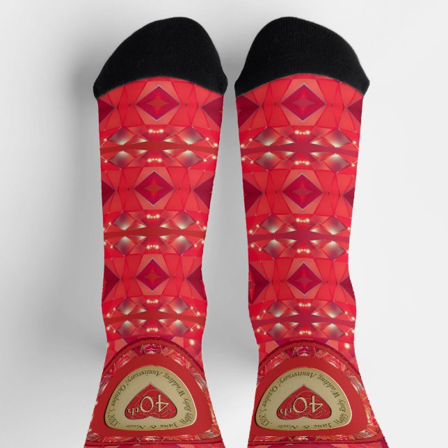 40th Anniversary Ruby  Socken (Oben)
