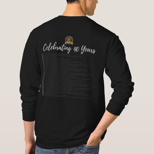 40th Anniversary Show Title T-Shirt - Black (Rückseite)