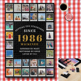 40th Birthday 1986 Family Memories Photo Collage  Puzzle