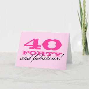 40th Birthday card for Women Wird 40 and Fabulous Karte