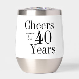 40th Birthday Cheers Black and White Party Favor