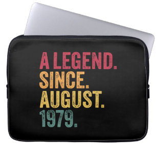 40Th Birthday Gift August 1979 Funny Men Womens 40 Laptopschutzhülle