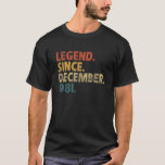 40Th Birthday Gift Funny Vintage Legend Since Dece T-Shirt<br><div class="desc">40 th Birthday Gift Funny Vintage Legend Since December 1981</div>