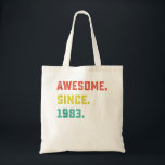 40th Birthday Gift Vintage Awesome Since 1983 40 Y Tragetasche<br><div class="desc">40th Birthday Gift Vintage Awesome Since 1983 40 Years Old</div>