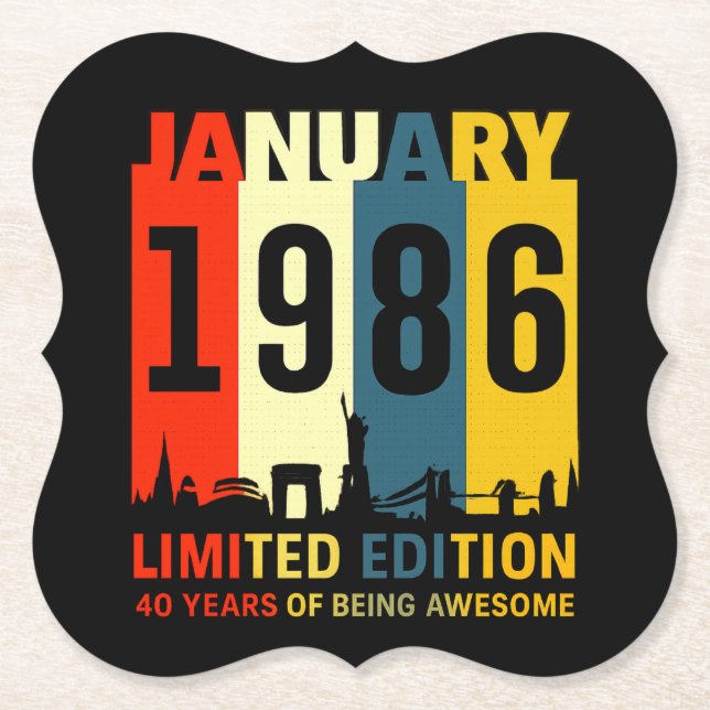 40th Birthday - Limited Edition Untersetzer (Vorderseite)