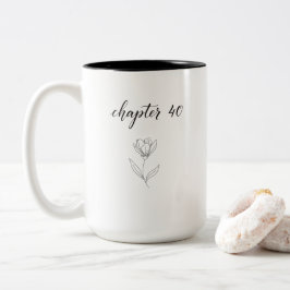 40th Birthday Mug Gift for Her Funny Elegant 40 Zweifarbige Tasse
