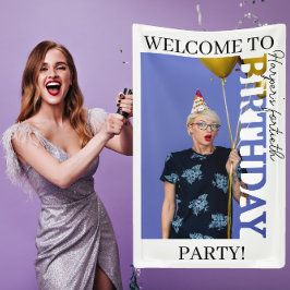 40th Birthday Photo college Party Banner