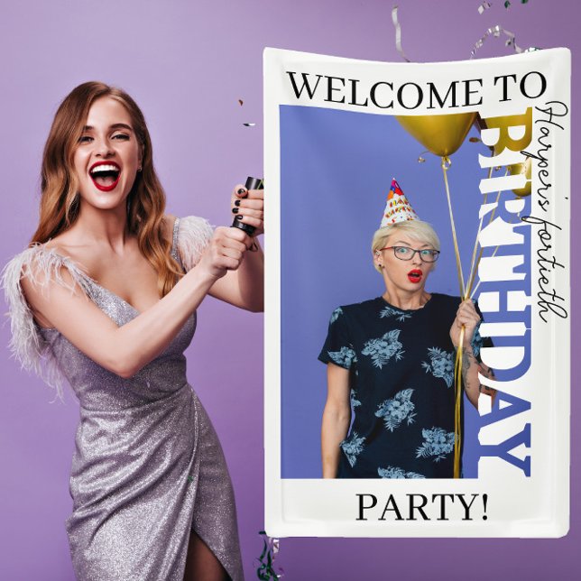 40th Birthday Photo college Party  Banner (Von Creator hochgeladen)