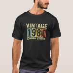40Th Birthday Vintage 1982 Decorations Men Women 4 T-Shirt<br><div class="desc">Perfect gifts ideas for Women, Men, Boy, Girl, Kid - Born in 1980 42 years old being awesome. Greatest present for parents turning 42, teacher, dad, mom, grandpa, grandma, uncle, aunt, papa, mama on 42 years old birthday party. Born in 1980 awesome retro vintage decorations. Complete your collection of Birthday...</div>