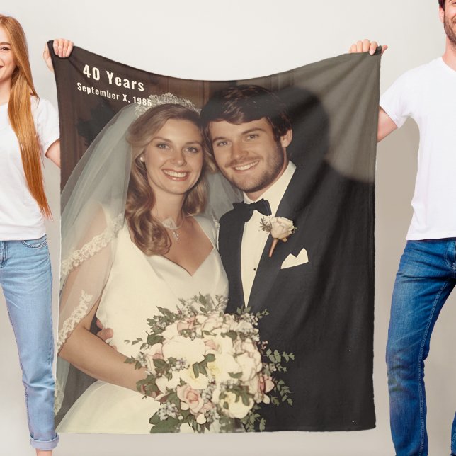 40th Wedding Anniversary Fleece Blanket Photo (Von Creator hochgeladen)