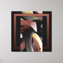 40x40" Trend Abstract Art Black White Powdery Leinwanddruck