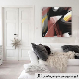 40x40" Trend Abstrakt Art Schwarz-weiß Powdery Leinwanddruck