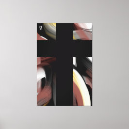 40x60" Trend Abstract Art Black White Powdery Leinwanddruck