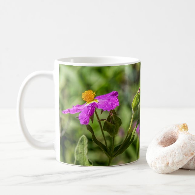 4111-Rosa Blume Tasse (Mit Donut)