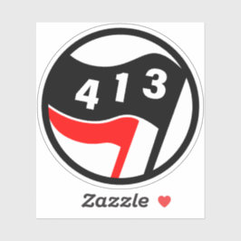 413 Western Mass Antifascist Aufkleber