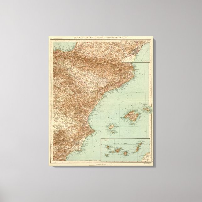 4142 Spanien, Portugal, Osten Leinwanddruck (Vorderseite)