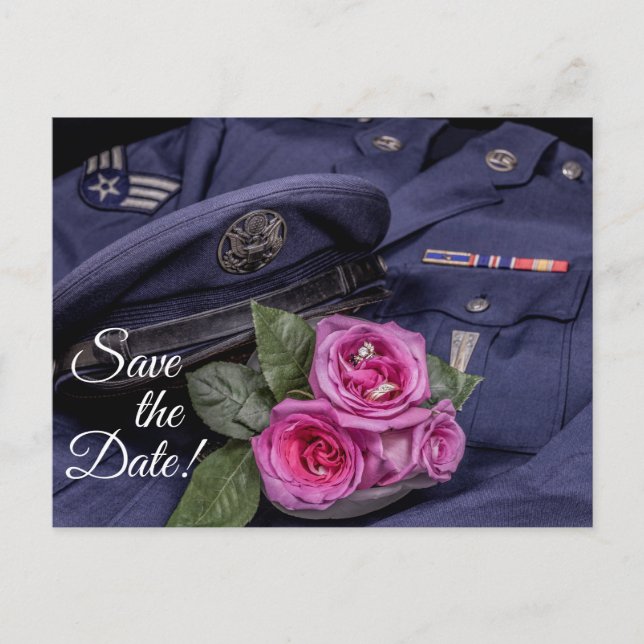 4171-Militärische Hochzeit Postkarte (Vorderseite)