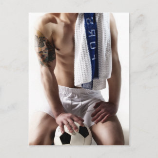 41873a Sexy Soccer Jock Postkarte