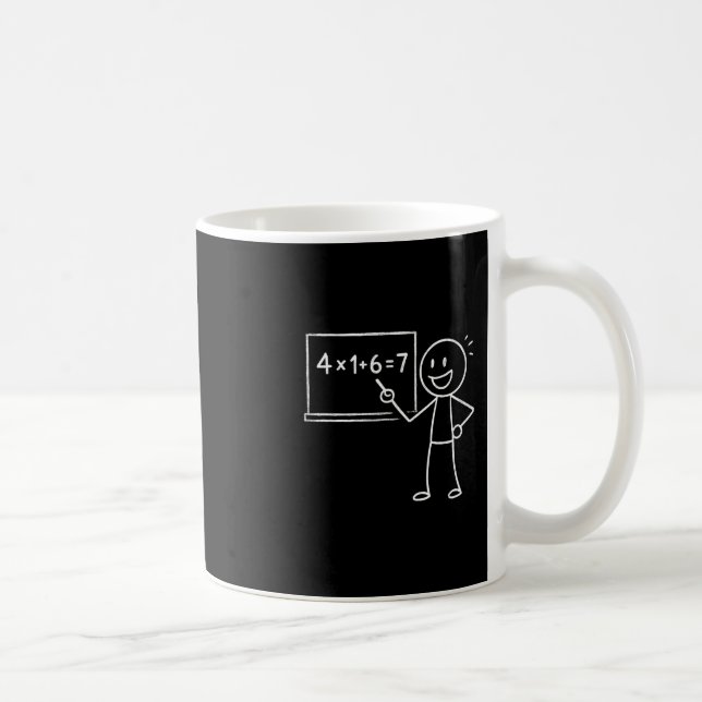 41 67 Meme Einundvierzig Six Sieben Funny Mathemat Kaffeetasse (Rechts)