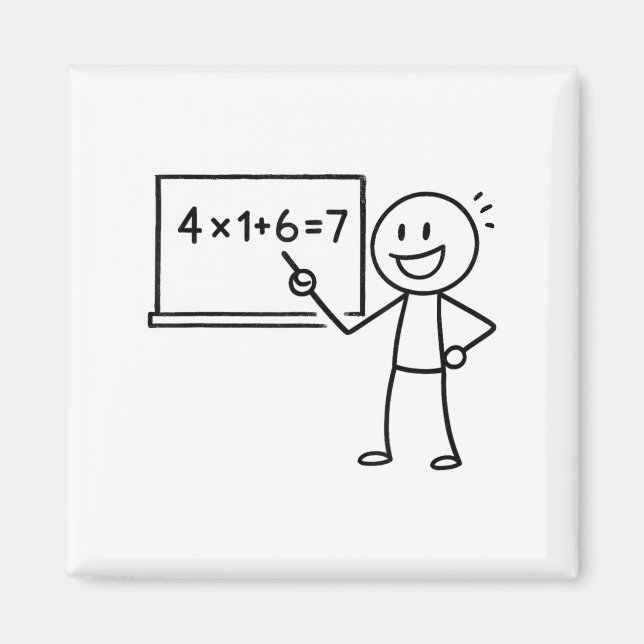 41 67 Meme Einundvierzig Six Sieben Funny Mathemat Magnet (Vorne)