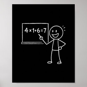 41 67 Meme Einundvierzig Six Sieben Funny Mathemat Poster